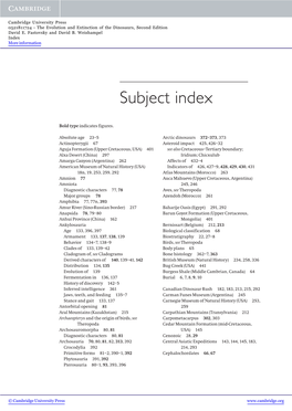 Subject Index