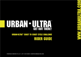 Welcome to the Urban-Ultratm Coast to Coast Cycle Challenge