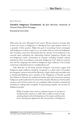 Canada's Indigenous Constitution. by John Borrows. University of Toronto Press, 2010. 416 Pages