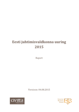 Eesti Juhtimisvaldkonna Uuring 2015