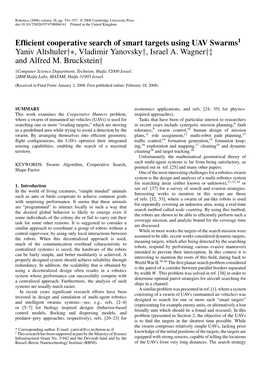 Efficient Cooperative Search of Smart Targets Using UAV Swarms