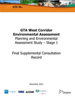 Final Supplemental Consultation Record Part 1