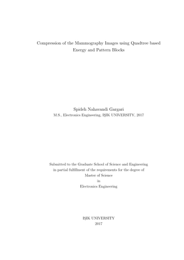 Compression of the Mammography Images Using Quadtree Based Energy and Pattern Blocks