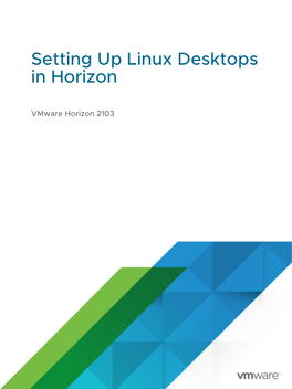 Setting up Linux Desktops in Horizon