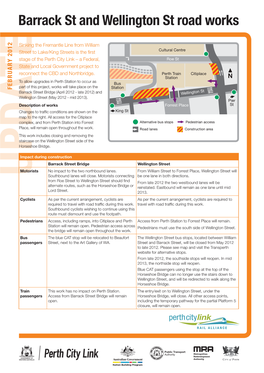 Barrack St and Wellington St Road Works