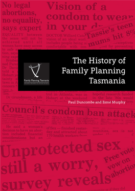 The History of Family Planning Tasmania