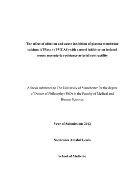 The Effect of Ablation and Acute Inhibition Of