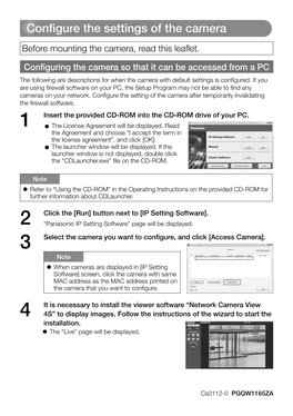 Configure the Settings of the Camera