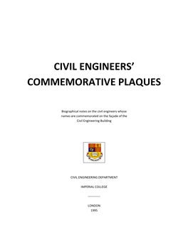 Civil Engineers' Commemorative Plaques