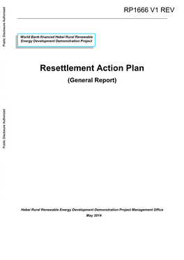 Resettlement Action Plan (General Report)