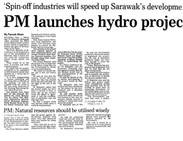 PM Launches Hydro Project (NST 31/01/1994)