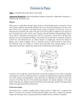 Friction in Pipes