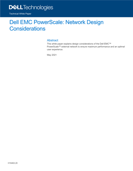 Dell EMC Powerscale Network Design Considerations