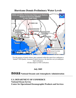 Hurricane Dennis Storm Tide Summary