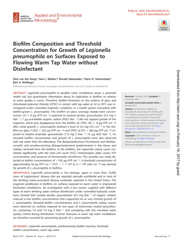 Biofilm Composition and Threshold Concentration for Growth Of