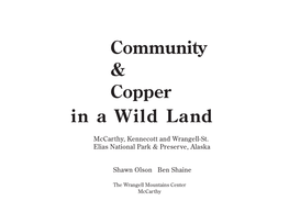 Community & Copper in a Wild Land