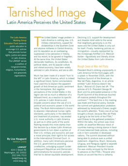 Tarnished Image Latin America Perceives the United States