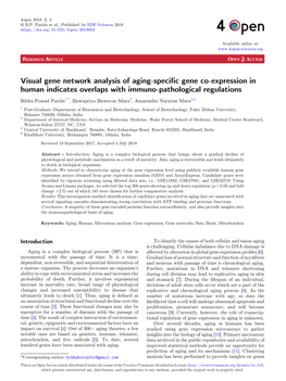 Visual Gene Network Analysis of Aging-Specific Gene Co-Expression