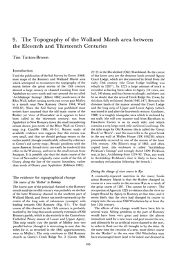 9. the Topography of the Walland Marsh Area Between the Eleventh and Thirteenth Centuries