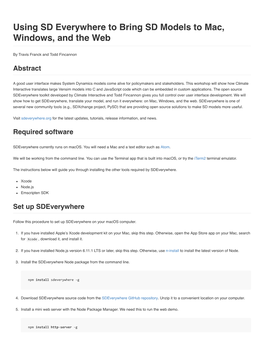 Using SD Everywhere to Bring SD Models to Mac, Windows, and the Web