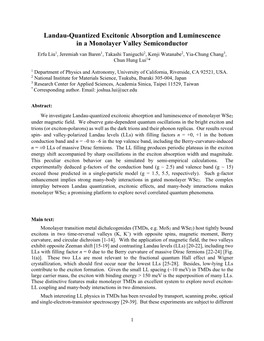 Landau-Quantized Excitonic Absorption and Luminescence in A