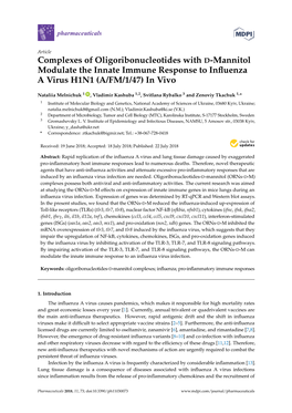 Complexes of Oligoribonucleotides with D-Mannitol Modulate the Innate Immune Response to Influenza a Virus H1N1