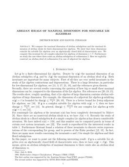 Abelian Ideals of Maximal Dimension for Solvable Lie Algebras