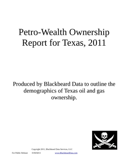 Petro-Wealth Ownership Report for Texas, 2011