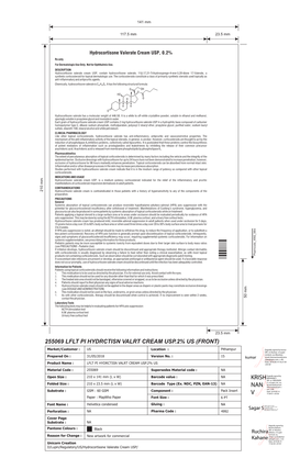 Hydrocortisone Valerate Cream USP, 0.2% July 2017 PI 255069.Cdr