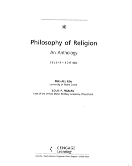 Philosophy of Religion