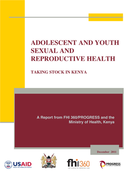 Adolescent and Youth Sexual and Reproductive Health