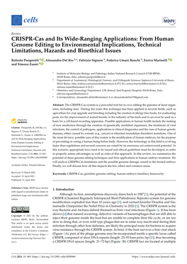 CRISPR-Cas and Its Wide-Ranging Applications: from Human Genome Editing to Environmental Implications, Technical Limitations, Hazards and Bioethical Issues