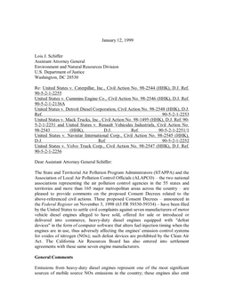 January 12, 1999 Lois J. Schiffer Assistant Attorney General