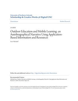 An Autobiographical Narrative Using Application-Based Information and Resources" (2016)