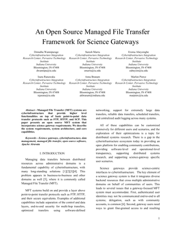 An Open Source Managed File Transfer Framework for Science Gateways