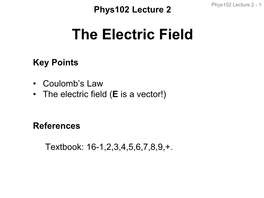 The Electric Field