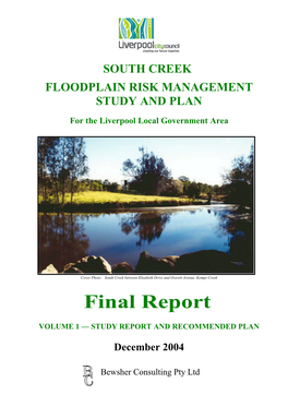 South Creek Floodplain Risk Management Study and Plan