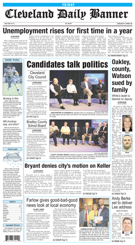 Candidates Talk Politics Oakley, County, Cleveland City Council Watson