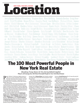 The 100 Most Powerful People in New York Real Estate