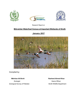 Mid-Winter Waterfowl Census at Important Wetlands of Sindh January