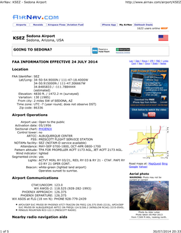 FAA INFORMATION EFFECTIVE 24 JULY 2014 Location Airport