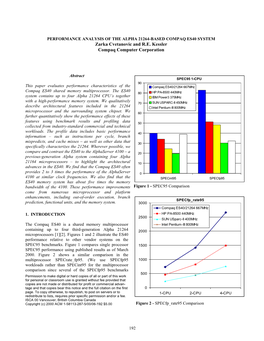 Zarka Cvetanovic and R.E. Kessler Compaq Computer Corporation