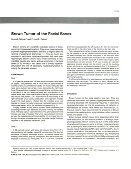 Brown Tumor of the Facial Bones