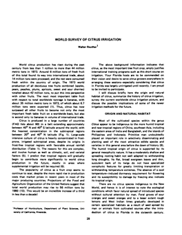 WORLD SURVEY of CITRUS IRRIGATION Million Tons Were