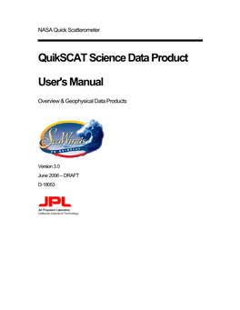 Quikscat Science Data Product User's Manual