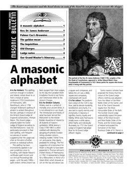 A Masonic a L P H a B