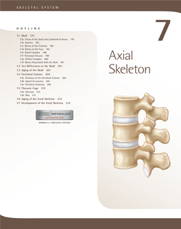 Axial Skeleton 214 7.7 Development of the Axial Skeleton 214
