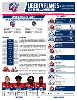 2019 Football Notes