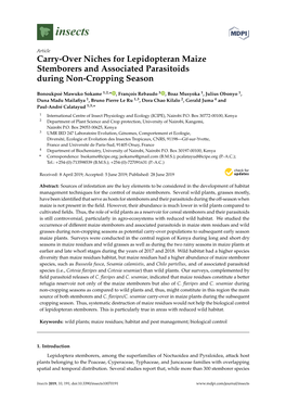 Carry-Over Niches for Lepidopteran Maize Stemborers and Associated Parasitoids During Non-Cropping Season