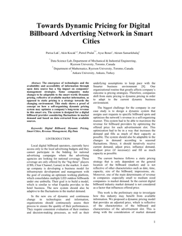 Towards Dynamic Pricing for Digital Billboard Advertising Network in Smart Cities